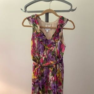 Floral Silk Dress (Size 6P)